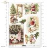 retro, dzieci, Mikołaj, prezenty, Święta Bożego Narodzenia, zima, choinka, ozdoby świąteczne, ozdoby bożonarodzeniowe